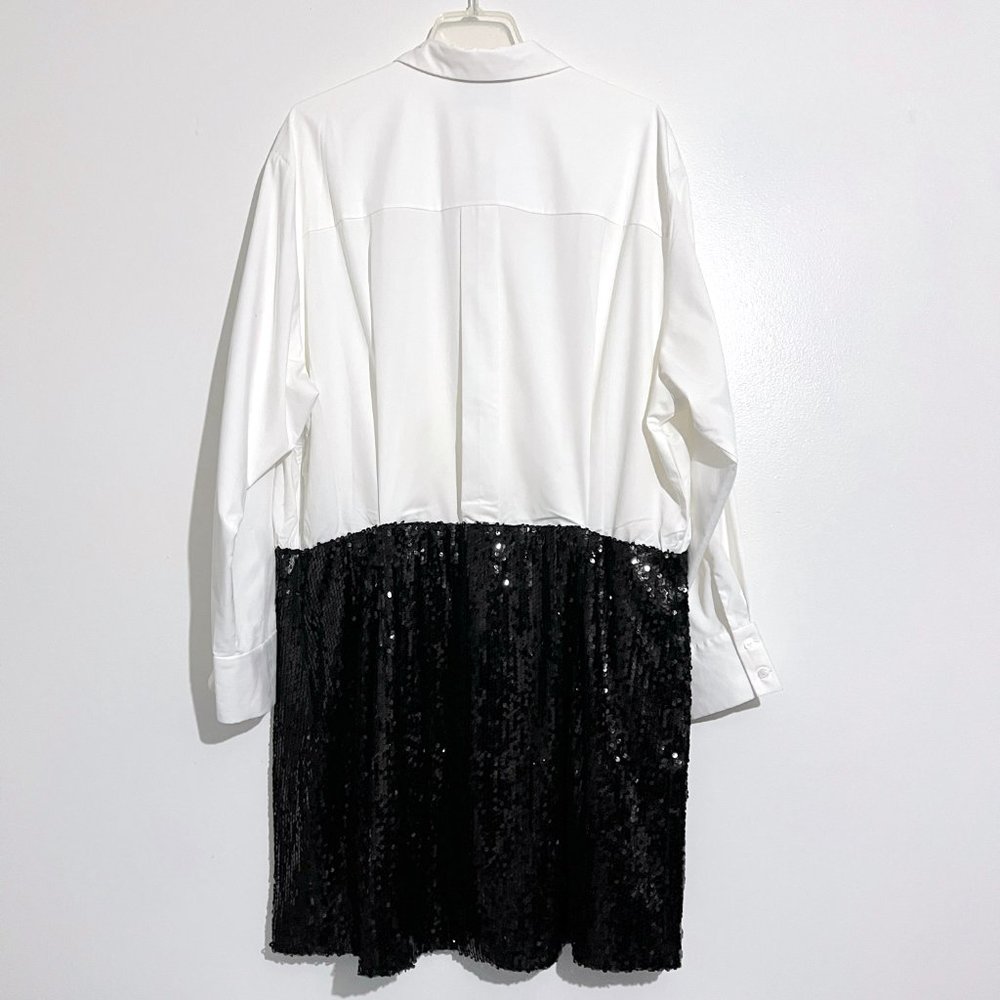 Anthropologie Mare Mare Button-Down Sequin Twofer Mini Dress NWT - Picture 4 of 13